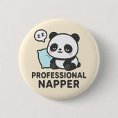 Professional Napper Panda Button 缶バッジ (正面)