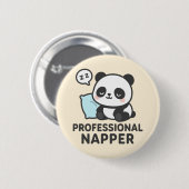 Professional Napper Panda Button 缶バッジ (正面&裏面)