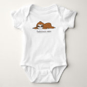 Professional Napper Sloth Funny Baby Bodysuit ベビーボディスーツ (正面)