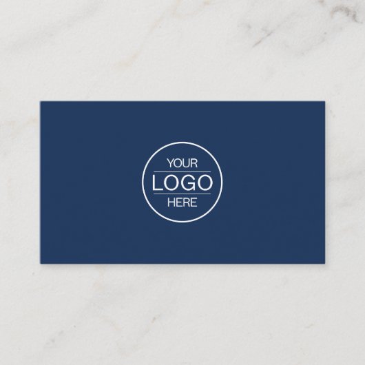 Professional Navi Blue Add your Logo 名刺 (正面)