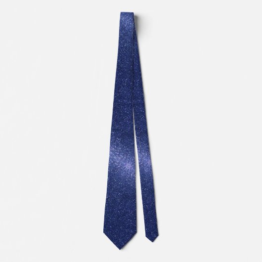 Professional Navy Blue Glitter Ombre Sparkle Groom ネクタイ (正面)
