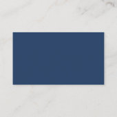 Professional Navy Blue Logo QR Code Modern 名刺 (裏面)