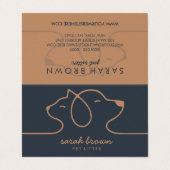 Professional Navy & Brown Pet 名刺 (外部フラット)