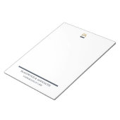 Professional Navy Gold Monogram Legal Desk Pad ノートパッド (アングル)