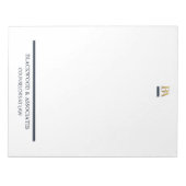 Professional Navy Gold Monogram Legal Desk Pad ノートパッド (正面)