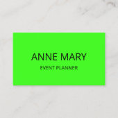 Professional Neon Green Elegant Colorful Bright 名刺 (正面)