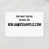 Professional Ninja Visitenkarte 名刺 (裏面)