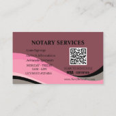 Professional Notary Public Business Card Template  名刺 (裏面)