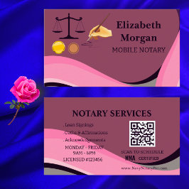 Professional Notary Public Business Card Template  名刺