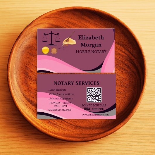 Professional Notary Public Business Card Template 名刺