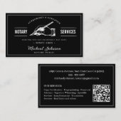 Professional Notary Services QR Code Customizable 名刺 (正面/裏面)