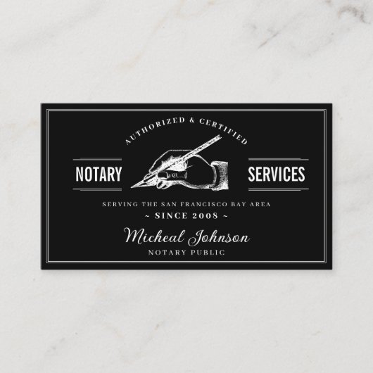 Professional Notary Services QR Code Customizable 名刺 (正面)