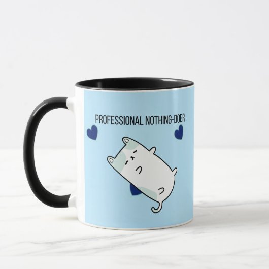 Professional Nothing-Doer | Funny Mini Dog Coffee  マグカップ (左)