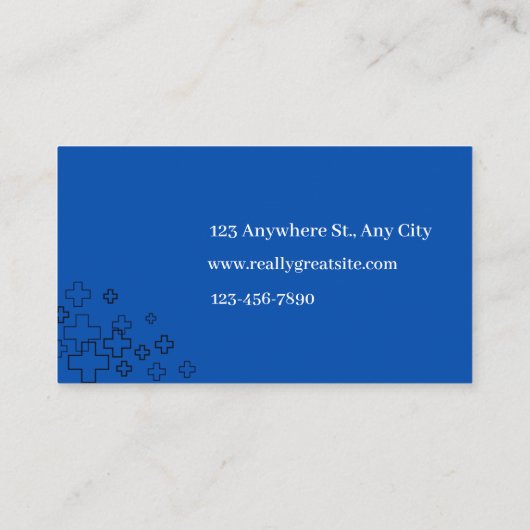 Professional Nurse Business Card Template 名刺 (裏面)