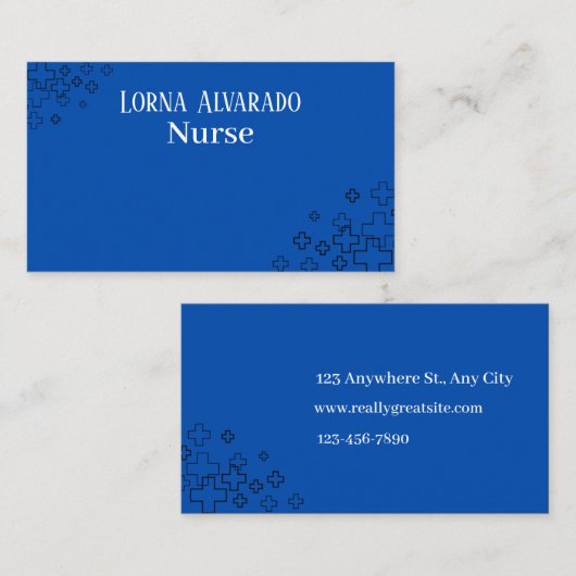 Professional Nurse Business Card Template 名刺 (正面/裏面)