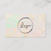Professional Opal Business Logo Social Media 名刺 (裏面)