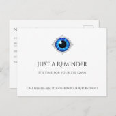 Professional Optometry Eye Appointment Blue Iris  ポストカード (正面/裏面)