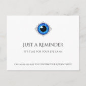 Professional Optometry Eye Appointment Blue Iris  ポストカード (正面)