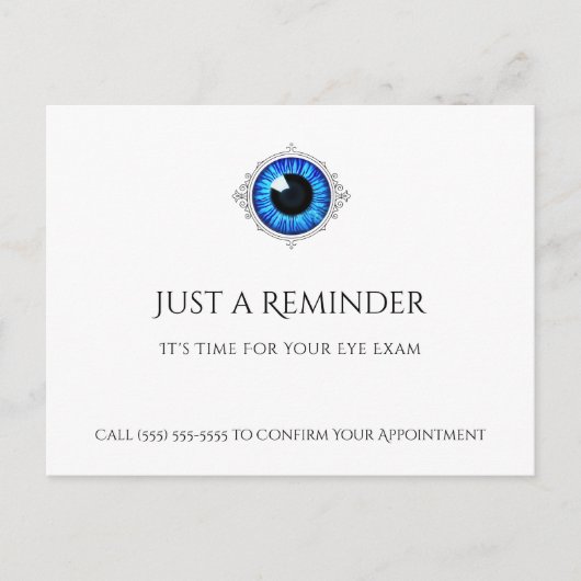 Professional Optometry Eye Appointment Blue Iris  ポストカード (正面)