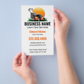 Professional Orange Mower Lawn Care チラシ (ハンドル)