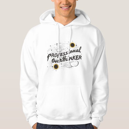 Professional Overthinker – Adult Pullover Hoodie パーカ (正面)