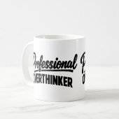 Professional Overthinker Funny  コーヒーマグカップ (正面左)