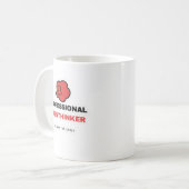 Professional Overthinker Funny Coffee Mug コーヒーマグカップ (正面左)