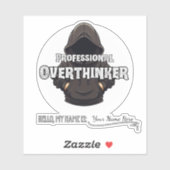 Professional Overthinker Funny Custom Name  シール (シート)