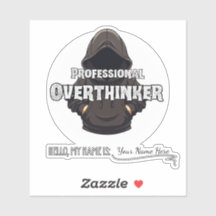 Professional Overthinker Funny Custom Name