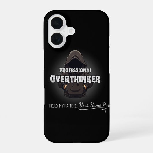 Professional Overthinker Funny Custom Name iPhone 16ケース (裏面)