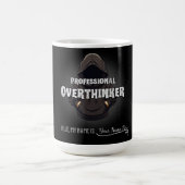 Professional Overthinker Funny Custom Name Mug コーヒーマグカップ (中央)