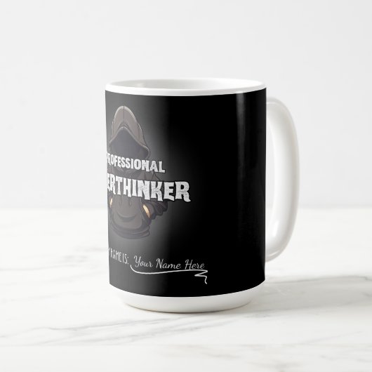 Professional Overthinker Funny Custom Name Mug コーヒーマグカップ (正面右)