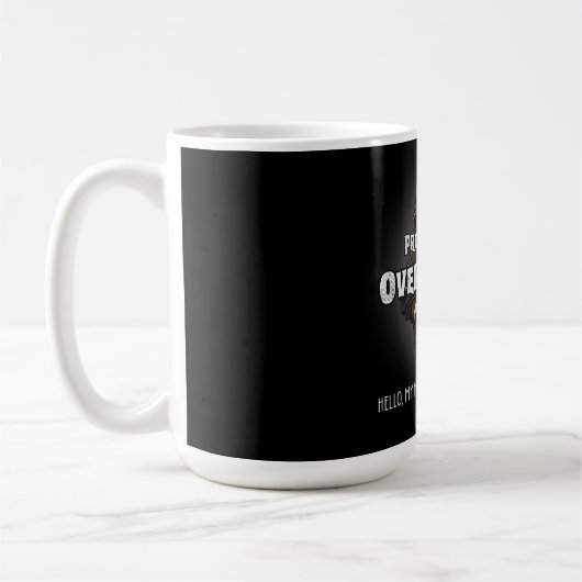 Professional Overthinker Funny Custom Name Mug コーヒーマグカップ (左)
