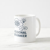 Professional overthinker- Funny Mind Doodle design コーヒーマグカップ (正面右)