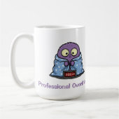 Professional Overthinker Monster Fun コーヒーマグカップ (左)