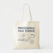 Professional Page Turner - Funny Book Lover トートバッグ (正面)