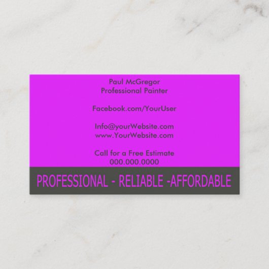 Professional Painter Business Card 名刺 (正面)