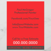 Professional Painter Discount Flyer チラシ (裏面)