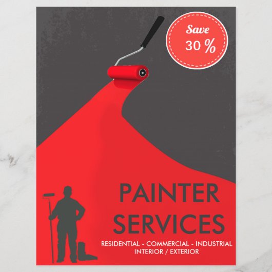Professional Painter Discount Flyer チラシ (正面)