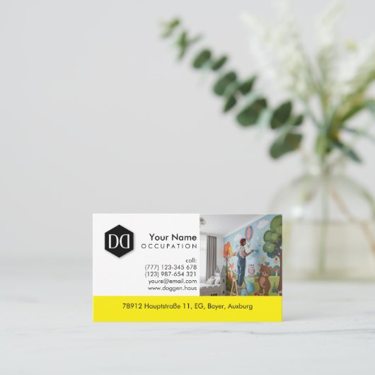 Professional Painter Photo Wall Mural Business Ca 名刺 (スタンド正面)