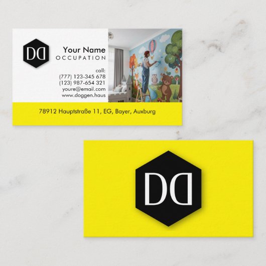 Professional Painter Photo Wall Mural  Business Ca 名刺 (正面/裏面)