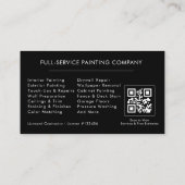 Professional Painting Service Contractor QR Code 名刺 (裏面)