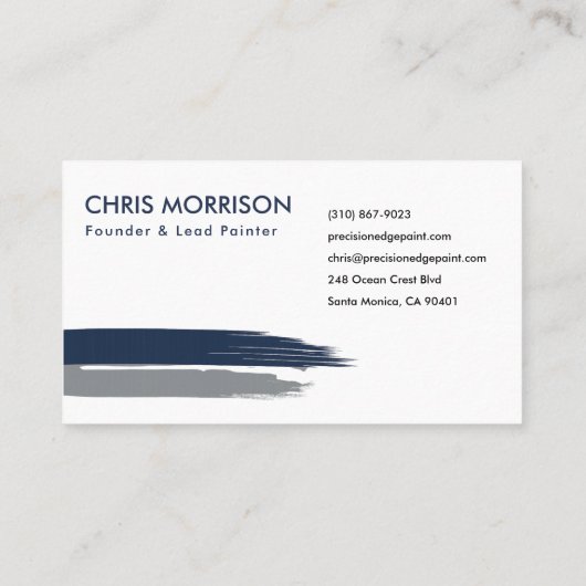 Professional Painting Service Navy Blue  名刺 (裏面)