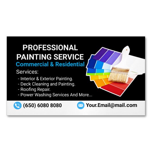 Professional Painting Services House Painter マグネット名刺 (正面)
