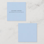 Professional pale blue modern minimalist name エンクロージャーカード (正面/裏面)