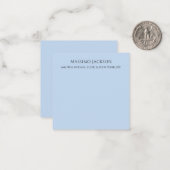 Professional pale blue modern minimalist name ノートカード (正面/裏面インサイチュ)
