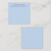Professional pale blue modern minimalist name ノートカード (正面/裏面)