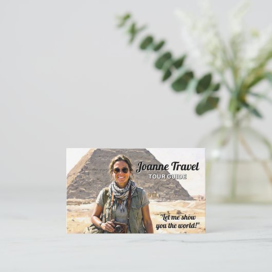 Professional Personal Tour Guide Business Card 名刺 (スタンド正面)