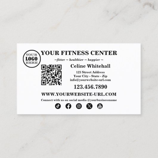 Professional Personal Trainer Fitness Center 名刺 (裏面)