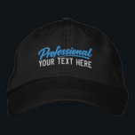 Professional Personalized Add Your Own Text  刺繍入りキャップ<br><div class="desc">Professional Personalized Add Your Own Text embroidered cap from Ricaso - Show off your business, your sense of humor and more. Simple, bold typography delivers the message instantly. This clean, text-focused style keeps the design modern and versatile while letting you change the text to suit your needs. It’s a unique...</div>